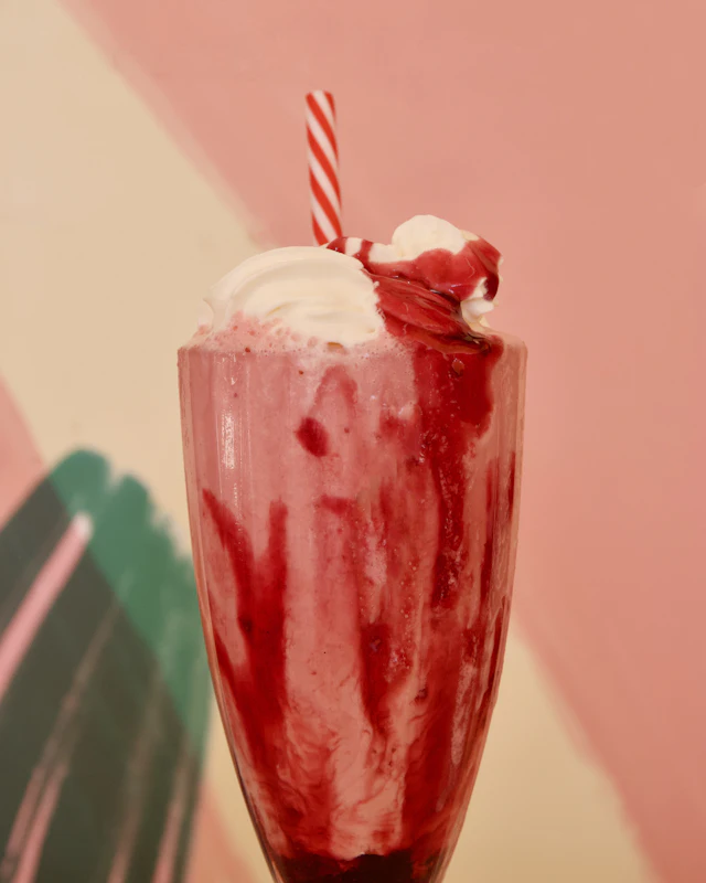 Çilekli milkshake
